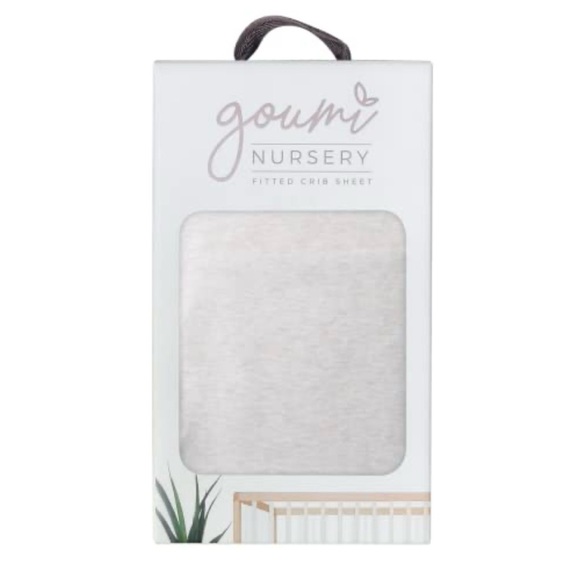 Goumi Nursery Fitted Crib Sheet in Light Gray - Picture 1 of 3